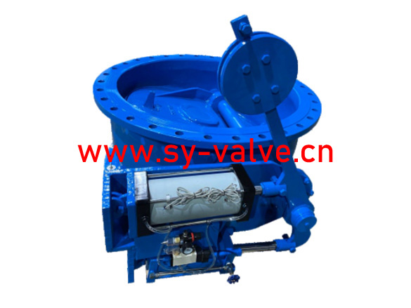 H647H气动助关偏心蝶式止回阀